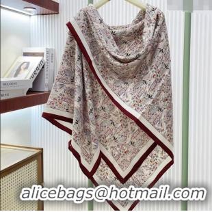 Good Looking Louis Vuitton Cashmere & Silk Scarf 140x140 LV110703 Burgundy 2025