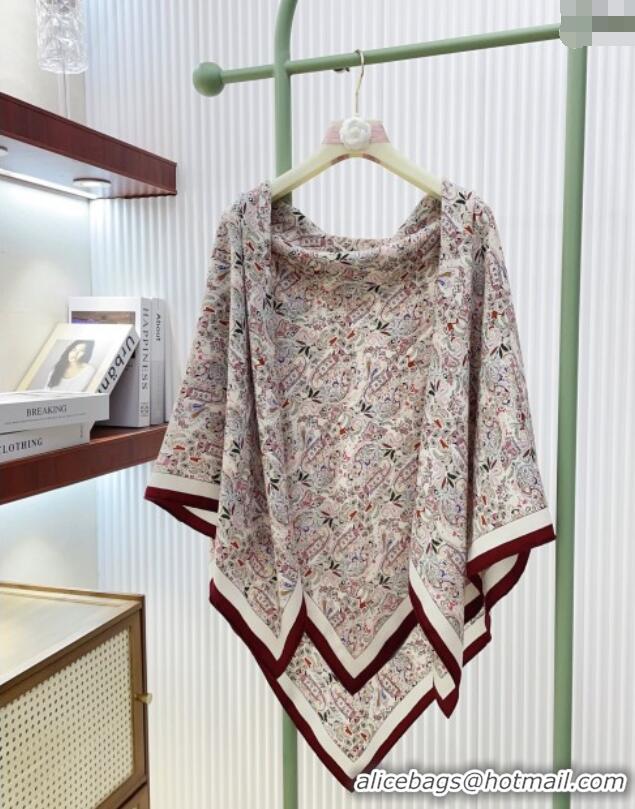 Good Looking Louis Vuitton Cashmere & Silk Scarf 140x140 LV110703 Burgundy 2025