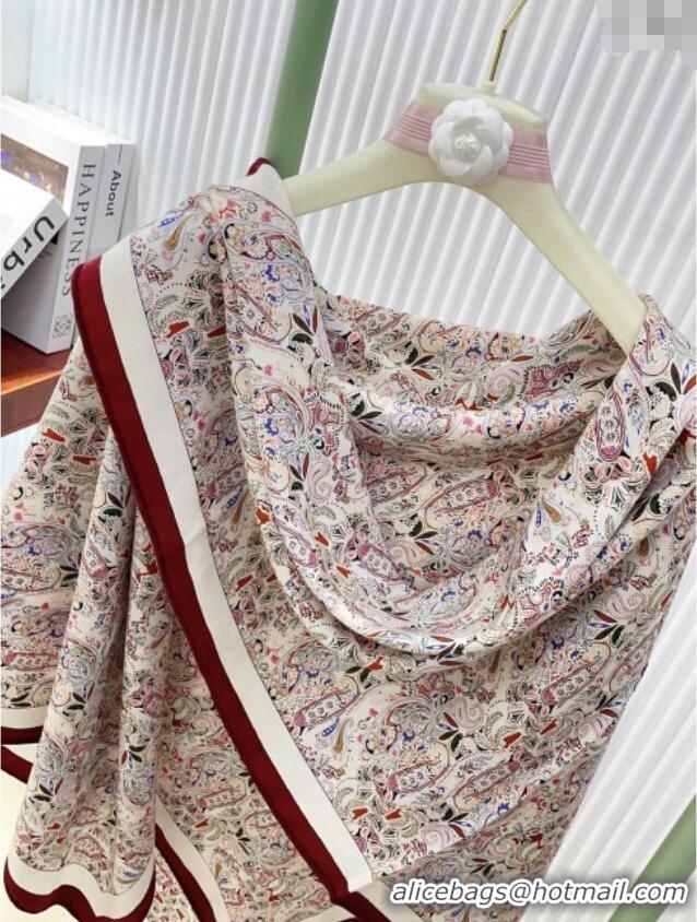 Good Looking Louis Vuitton Cashmere & Silk Scarf 140x140 LV110703 Burgundy 2025