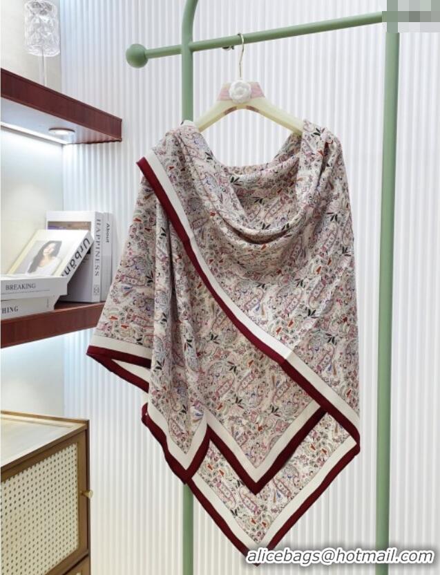 Good Looking Louis Vuitton Cashmere & Silk Scarf 140x140 LV110703 Burgundy 2025