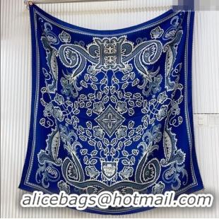 Grade Quality Hermes Cashmere & Silk Scarf 140x140 H110614 Blue 2025
