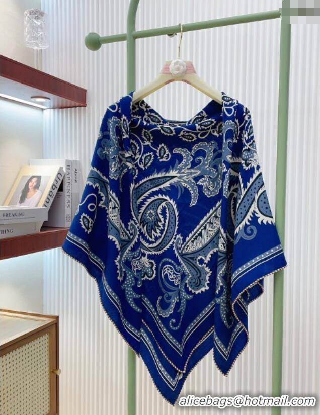 Grade Quality Hermes Cashmere & Silk Scarf 140x140 H110614 Blue 2025