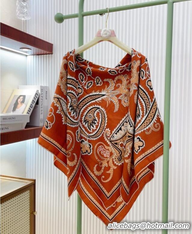 New Cheap Hermes Cashmere & Silk Scarf 140x140 H110615 Brickred 2025