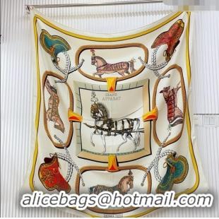 Luxury Cheap Hermes Cashmere & Silk Scarf 140x140 H110702 White 2025