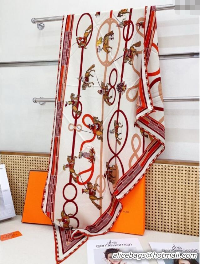 Spot Bulk Hermes Cashmere & Silk Triangle Scarf H110707 Red 2025