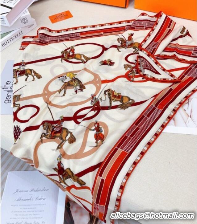 Spot Bulk Hermes Cashmere & Silk Triangle Scarf H110707 Red 2025