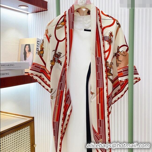 Spot Bulk Hermes Cashmere & Silk Triangle Scarf H110707 Red 2025