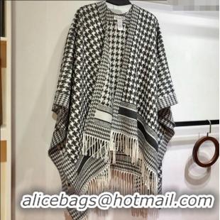 Cheap Wholesale Dior Cashmere Reversible Cape D110716 Black/White 2025