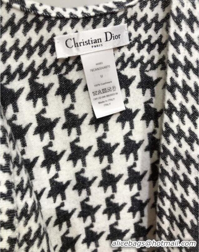 Cheap Wholesale Dior Cashmere Reversible Cape D110716 Black/White 2025