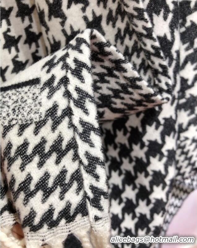 Cheap Wholesale Dior Cashmere Reversible Cape D110716 Black/White 2025