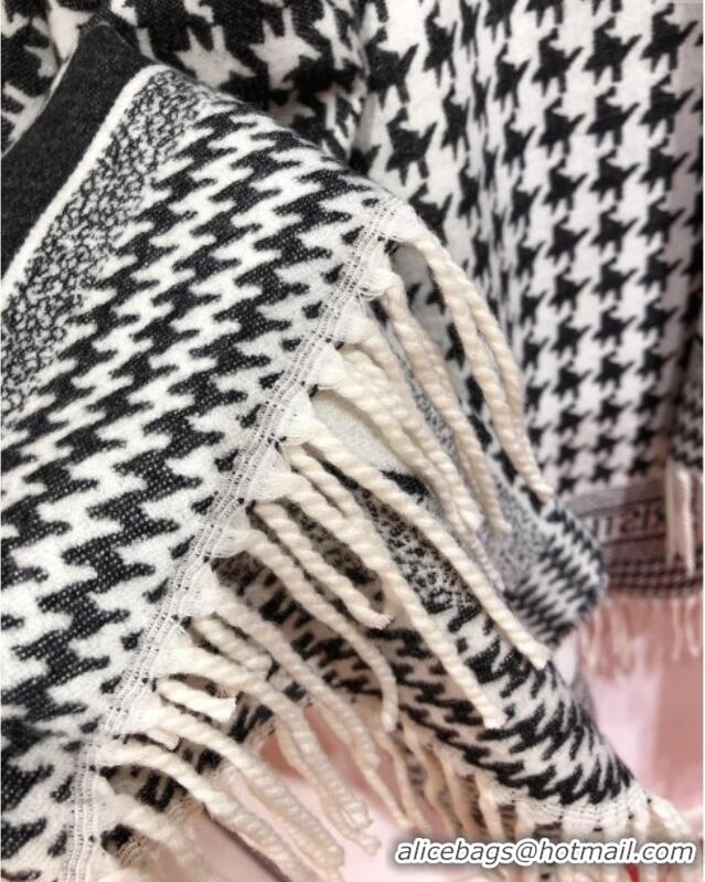 Cheap Wholesale Dior Cashmere Reversible Cape D110716 Black/White 2025