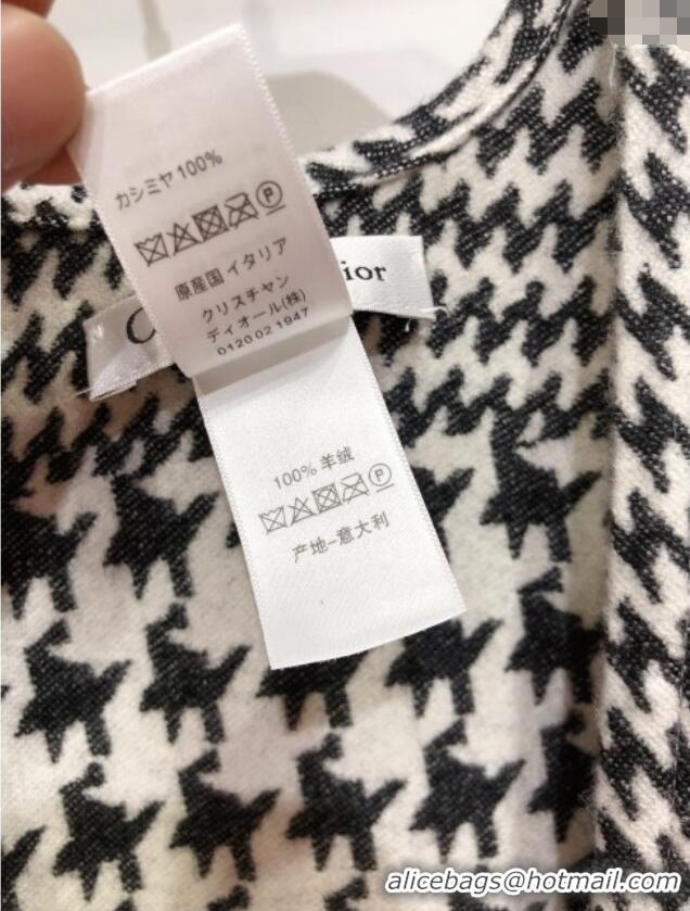 Cheap Wholesale Dior Cashmere Reversible Cape D110716 Black/White 2025