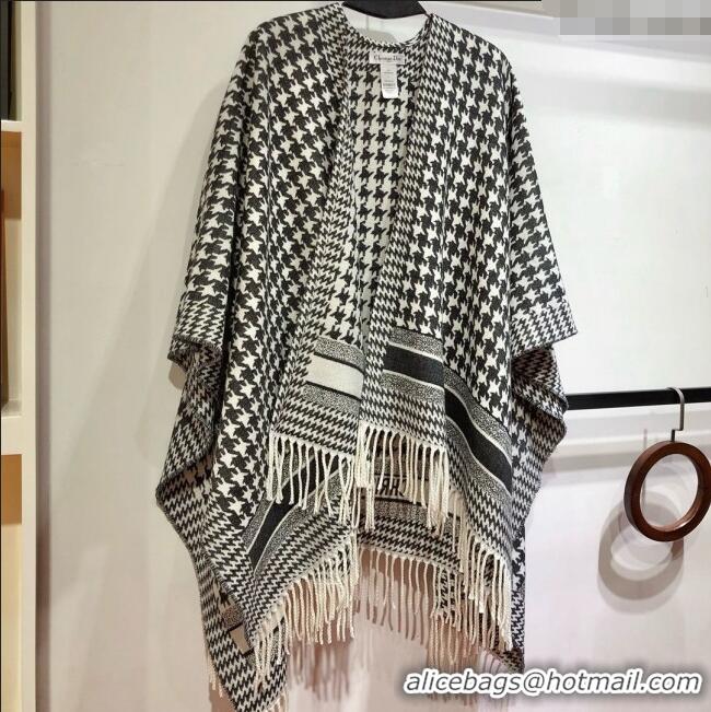 Cheap Wholesale Dior Cashmere Reversible Cape D110716 Black/White 2025