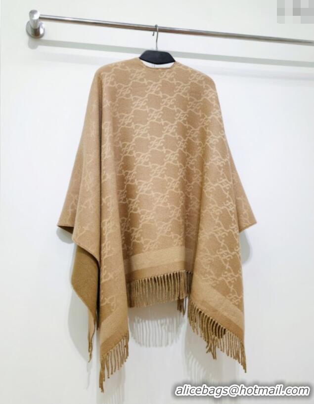 Fashion Discount Fendi Wool & Cashmere Cape F110719 Brown 2025