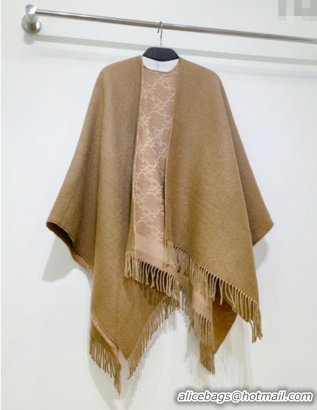 Fashion Discount Fendi Wool & Cashmere Cape F110719 Brown 2025