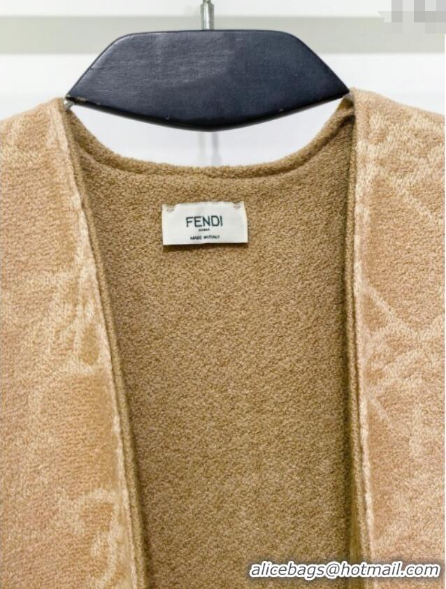 Fashion Discount Fendi Wool & Cashmere Cape F110719 Brown 2025