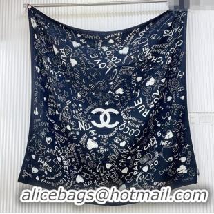 Cheapest Chanel Cashmere & Silk Scarf 140x140 CH110610 Black 2025
