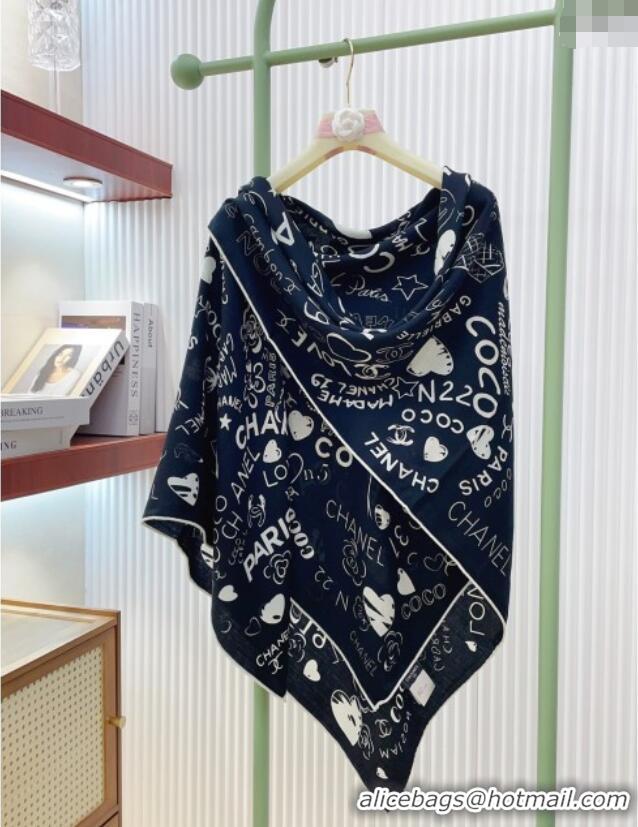 Cheapest Chanel Cashmere & Silk Scarf 140x140 CH110610 Black 2025