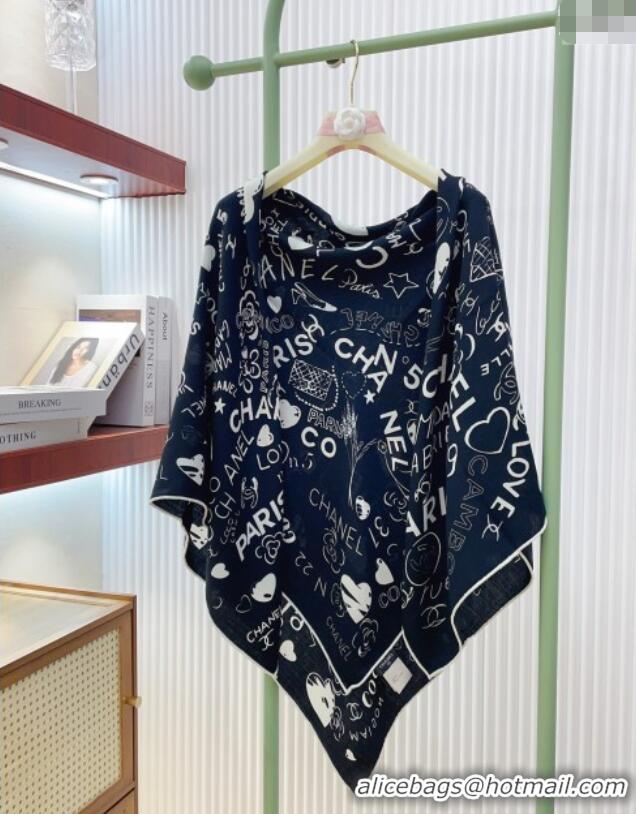 Cheapest Chanel Cashmere & Silk Scarf 140x140 CH110610 Black 2025