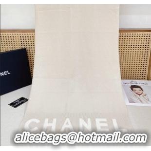 Cheap Discount Chanel Cashmere Scarf 180x45cm CH110704 Beige 2025