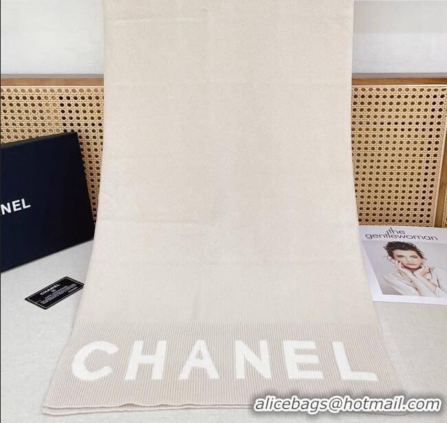 Cheap Discount Chanel Cashmere Scarf 180x45cm CH110704 Beige 2025