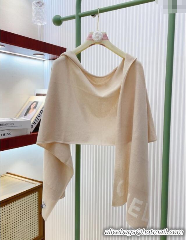 Cheap Discount Chanel Cashmere Scarf 180x45cm CH110704 Beige 2025