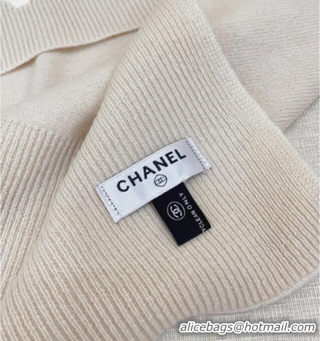 Cheap Discount Chanel Cashmere Scarf 180x45cm CH110704 Beige 2025