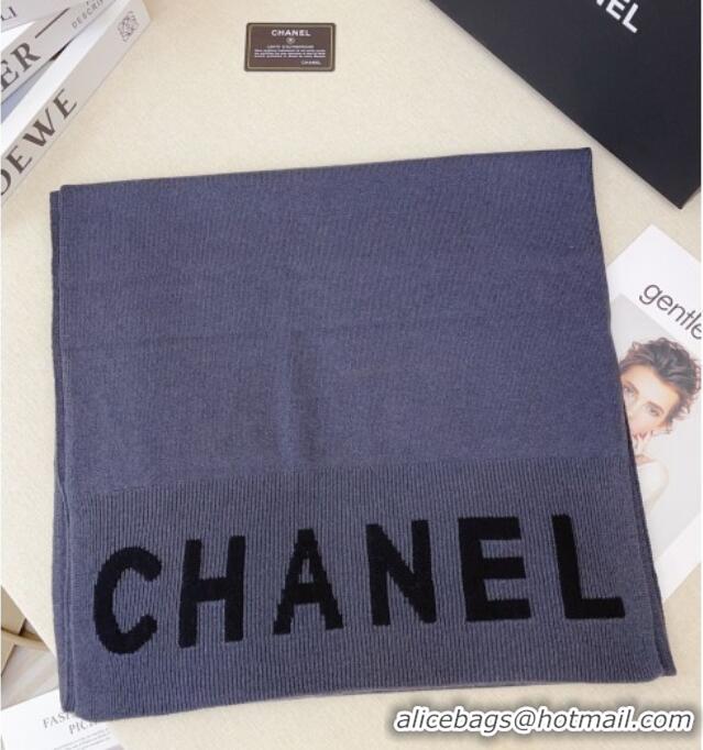 Market Sells Cheap Chanel Cashmere Scarf 180x45cm CH110705 Blue 2025