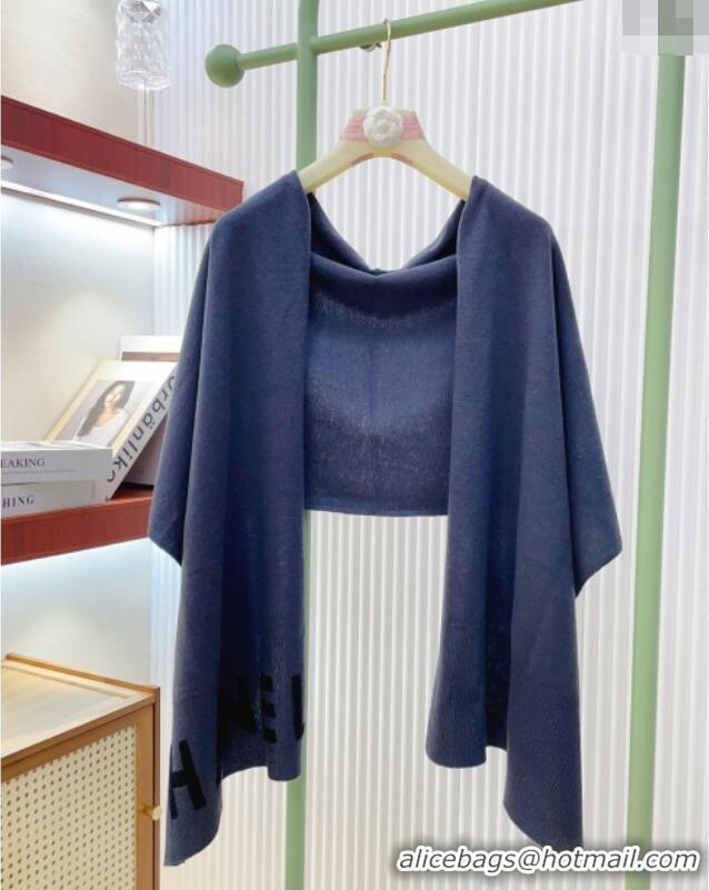 Market Sells Cheap Chanel Cashmere Scarf 180x45cm CH110705 Blue 2025