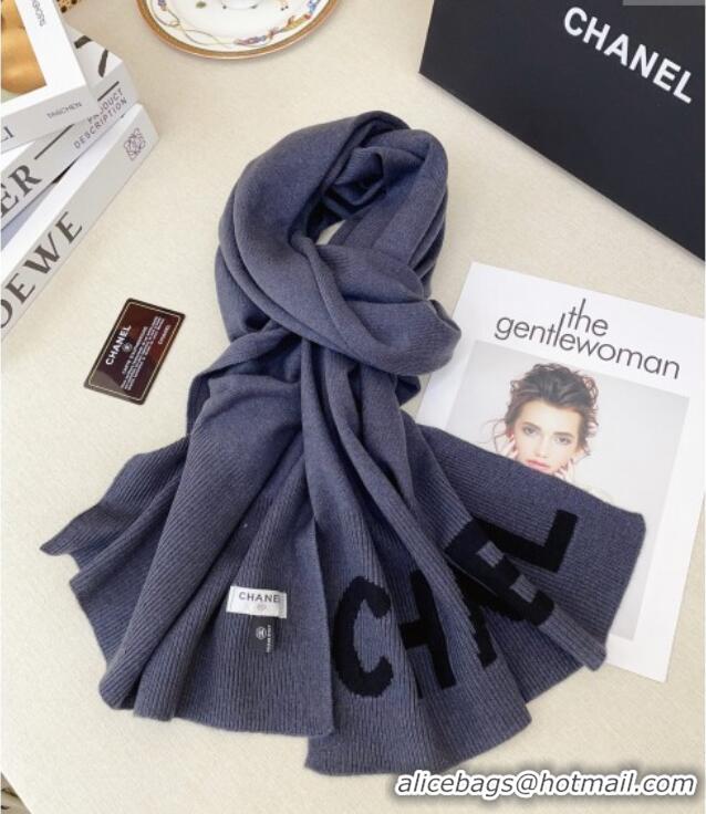 Market Sells Cheap Chanel Cashmere Scarf 180x45cm CH110705 Blue 2025