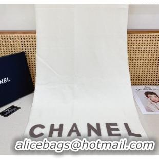 Best Price Chanel Cashmere Scarf 180x45cm CH110706 White 2025