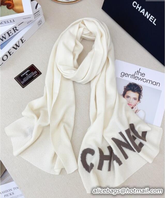 Best Price Chanel Cashmere Scarf 180x45cm CH110706 White 2025