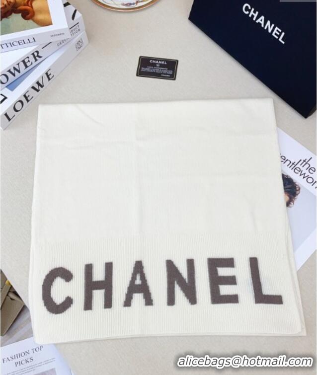 Best Price Chanel Cashmere Scarf 180x45cm CH110706 White 2025