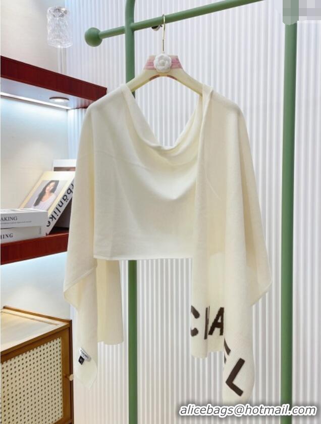 Best Price Chanel Cashmere Scarf 180x45cm CH110706 White 2025