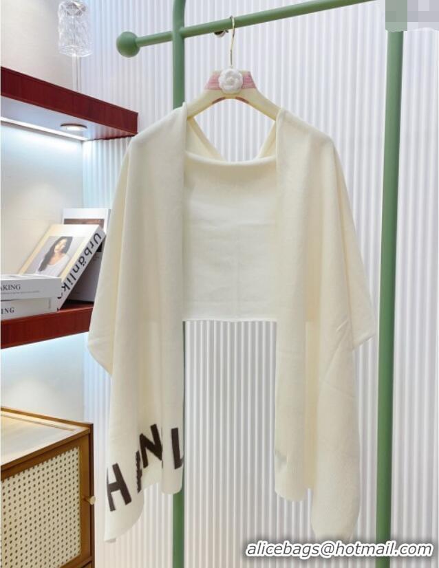 Best Price Chanel Cashmere Scarf 180x45cm CH110706 White 2025