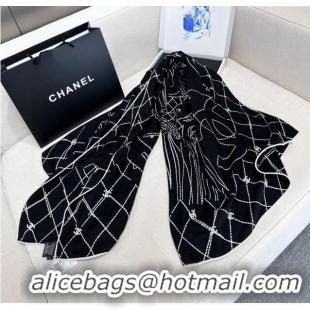 Classic Specials Chanel Cashmere & Silk Scarf 140x140cm CH110712 Black 2025