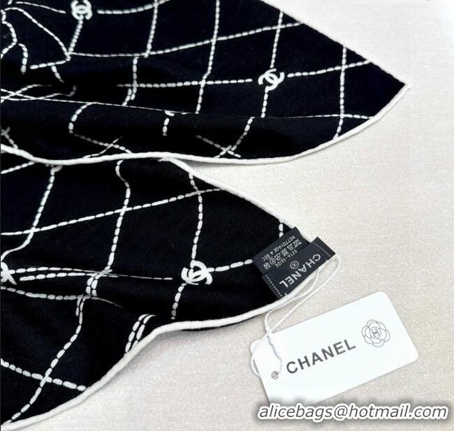 Classic Specials Chanel Cashmere & Silk Scarf 140x140cm CH110712 Black 2025