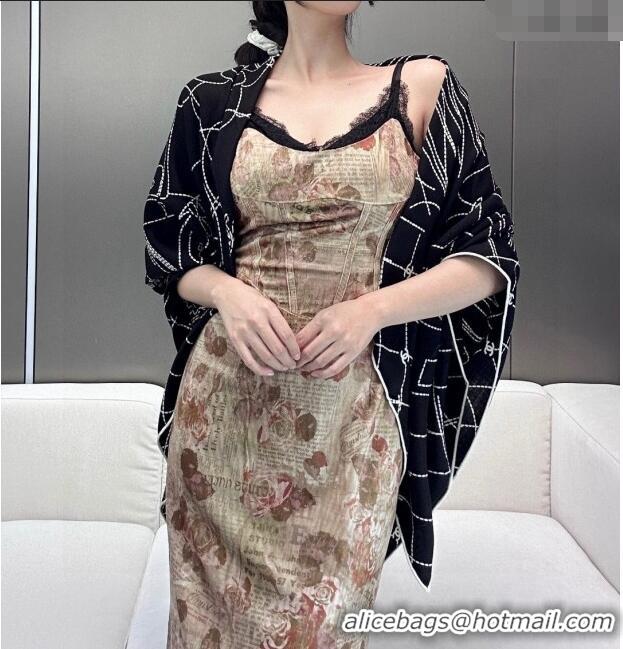 Classic Specials Chanel Cashmere & Silk Scarf 140x140cm CH110712 Black 2025