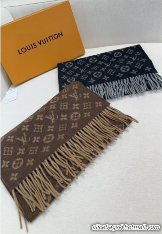 Best Quality Louis Vuitton Cashmere Long Scarf 180x30cm LV110714 Brown 2025