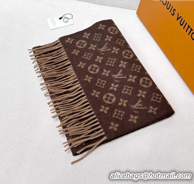Best Quality Louis Vuitton Cashmere Long Scarf 180x30cm LV110714 Brown 2025