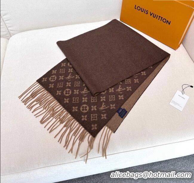 Best Quality Louis Vuitton Cashmere Long Scarf 180x30cm LV110714 Brown 2025