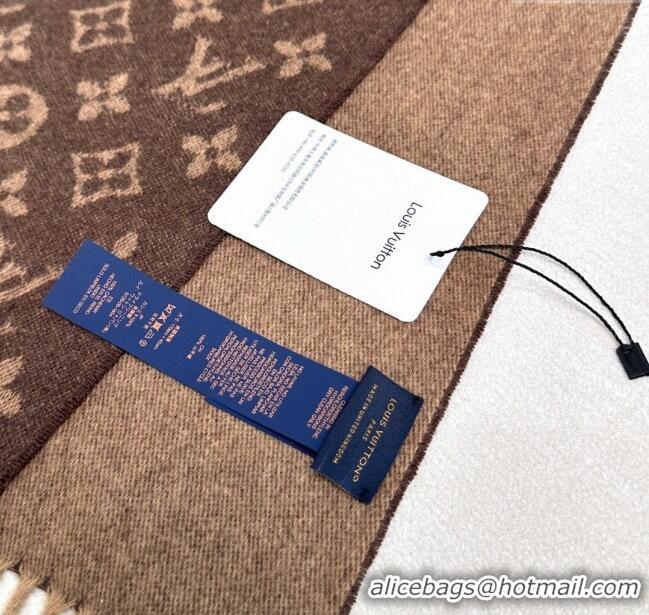 Best Quality Louis Vuitton Cashmere Long Scarf 180x30cm LV110714 Brown 2025