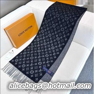 Market Sells Louis Vuitton Cashmere Long Scarf 180x30cm LV110715 Black 2025