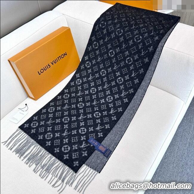 Market Sells Louis Vuitton Cashmere Long Scarf 180x30cm LV110715 Black 2025