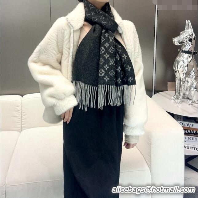 Market Sells Louis Vuitton Cashmere Long Scarf 180x30cm LV110715 Black 2025