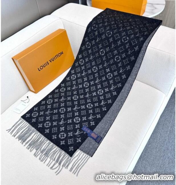 Market Sells Louis Vuitton Cashmere Long Scarf 180x30cm LV110715 Black 2025