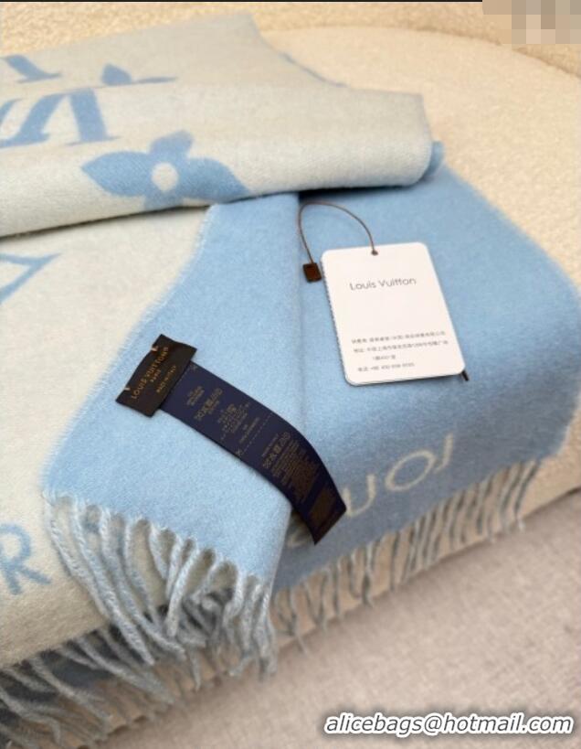 Best Price Louis Vuitton Reykjavik Cashmere Long Scarf 45x180cm LV111101 Blue 2025