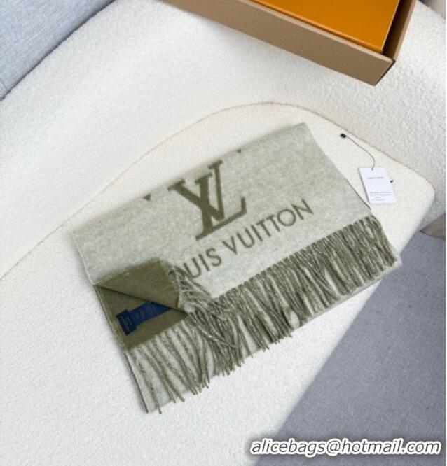 Grade Quality Louis Vuitton Reykjavik Cashmere Long Scarf 45x180cm LV111101 Green 2025