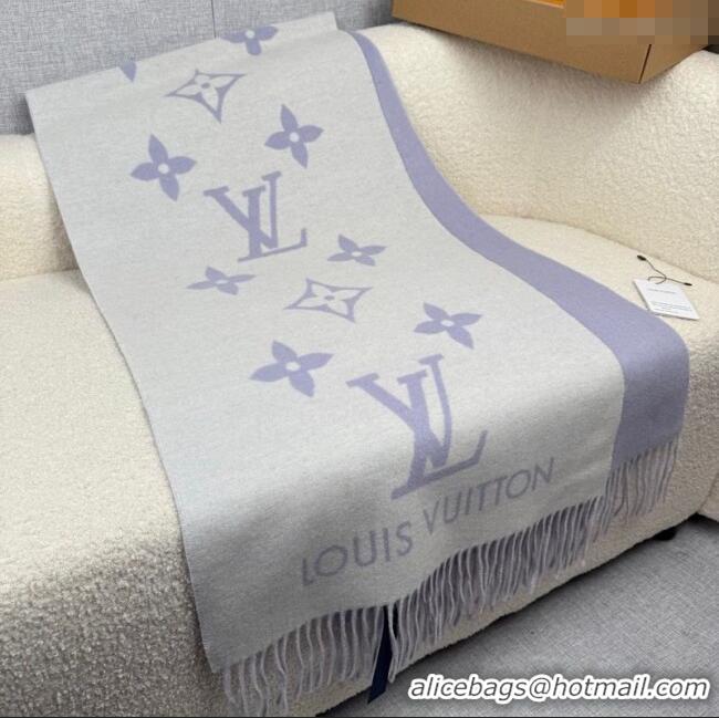 Best Price Louis Vuitton Reykjavik Cashmere Long Scarf 45x180cm LV111101 Purple 2025
