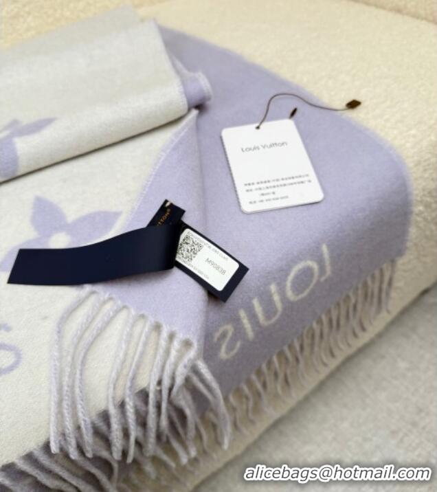 Best Price Louis Vuitton Reykjavik Cashmere Long Scarf 45x180cm LV111101 Purple 2025